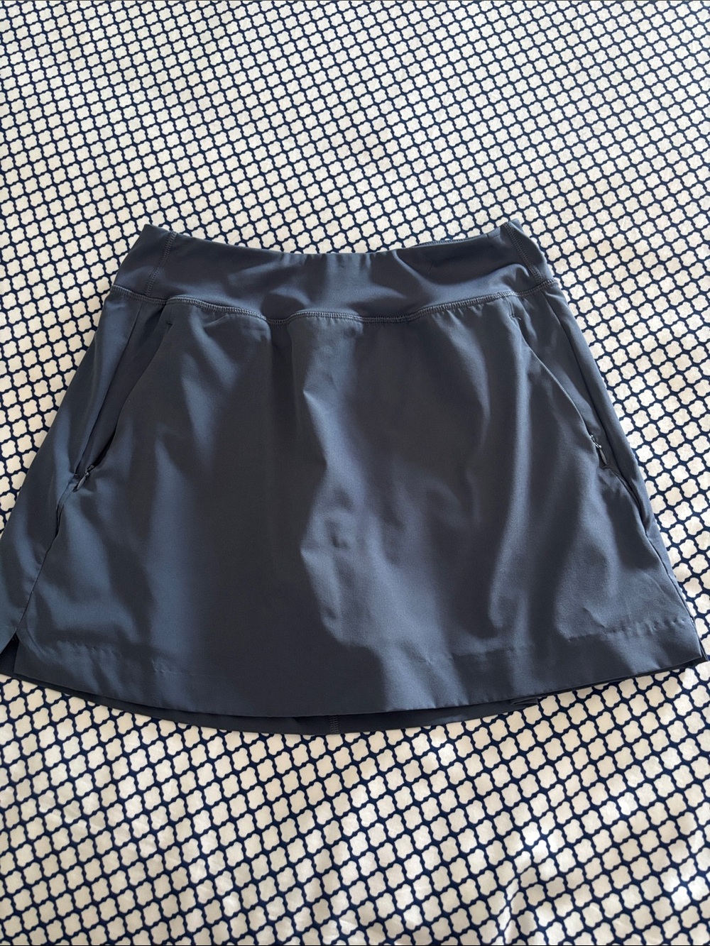 90 Degree By Reflex Navy Active Skort with Zipper Pockets